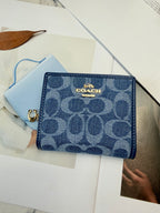 Monogram Cat Print Compact Wallet & Card Holder