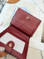 Monogram Cat Print Compact Wallet & Card Holder