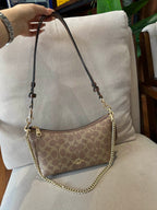 Luxury Signature Monogram Baguette Convertible Chain Shoulder Bag