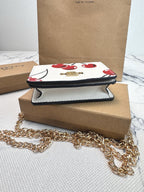 Floral Cherry Print Chain Wallet