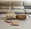 3-Piece Monogram Canvas Kiss-Lock Bag Set