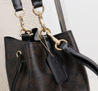 Signature Monogram Drawstring Bucket Bag | Crossbody & Shoulder Edition