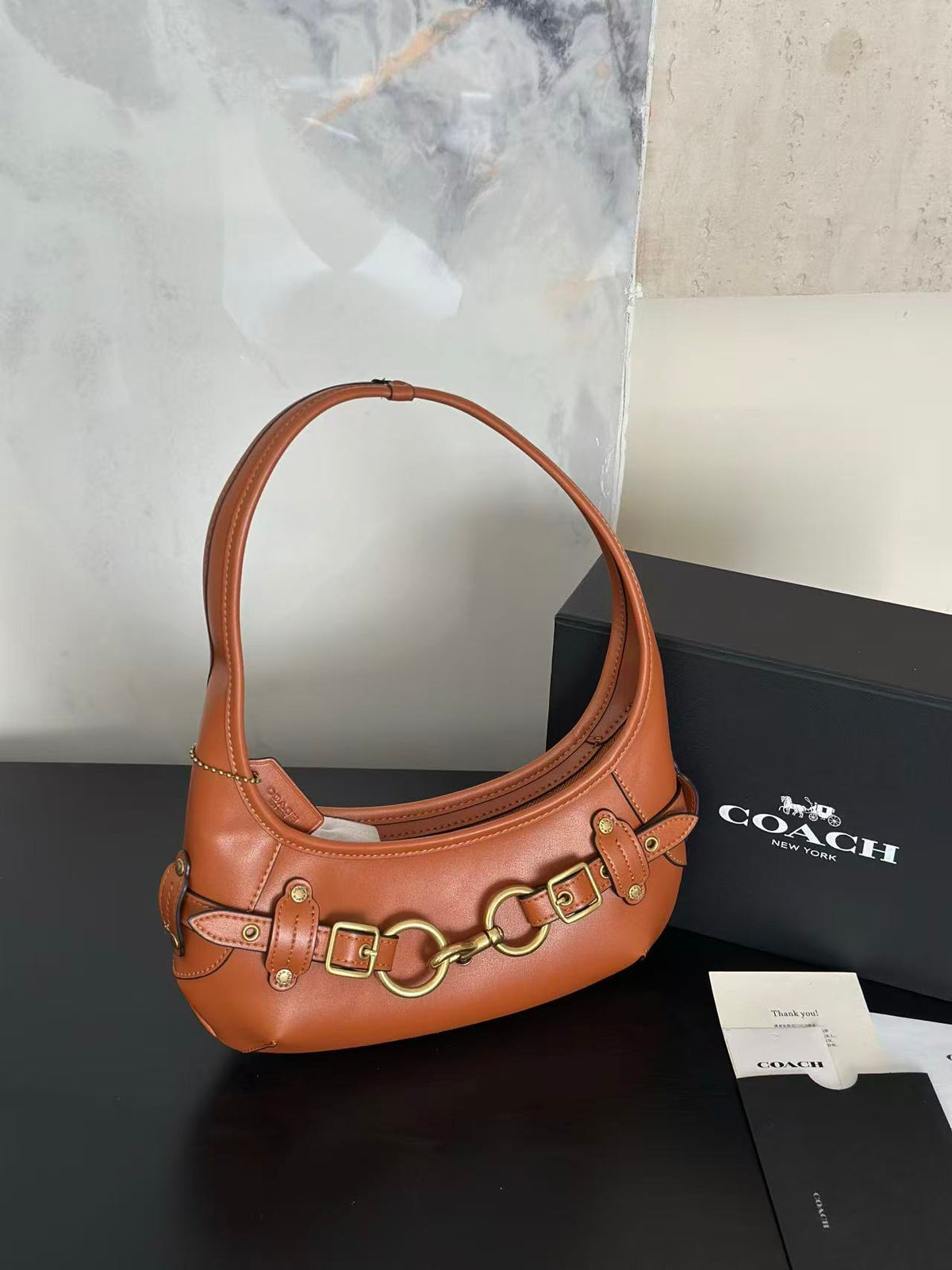 Women's Belted Ergo 26 Signature Canvas Hobo Bag