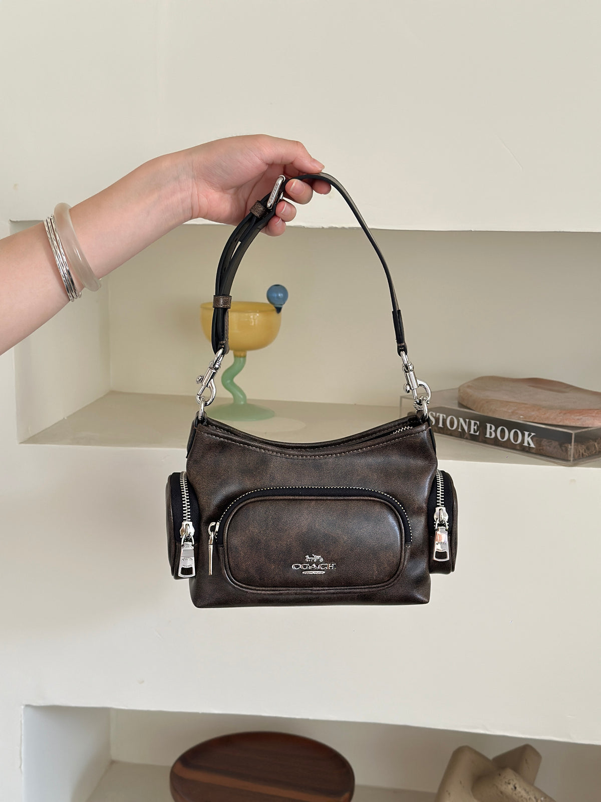 Multi-Pocket Zipper Shoulder & Crossbody Bag