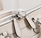 Structured Satchel Handbag with Top Handle and Crossbody Strap