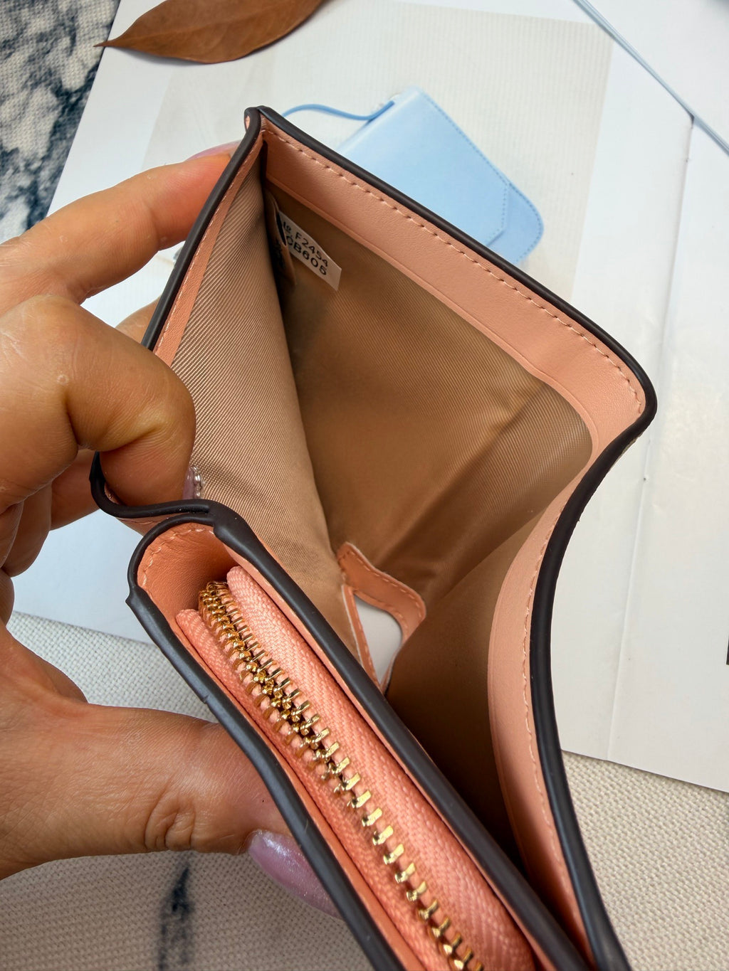 Monogram Cat Print Compact Wallet & Card Holder