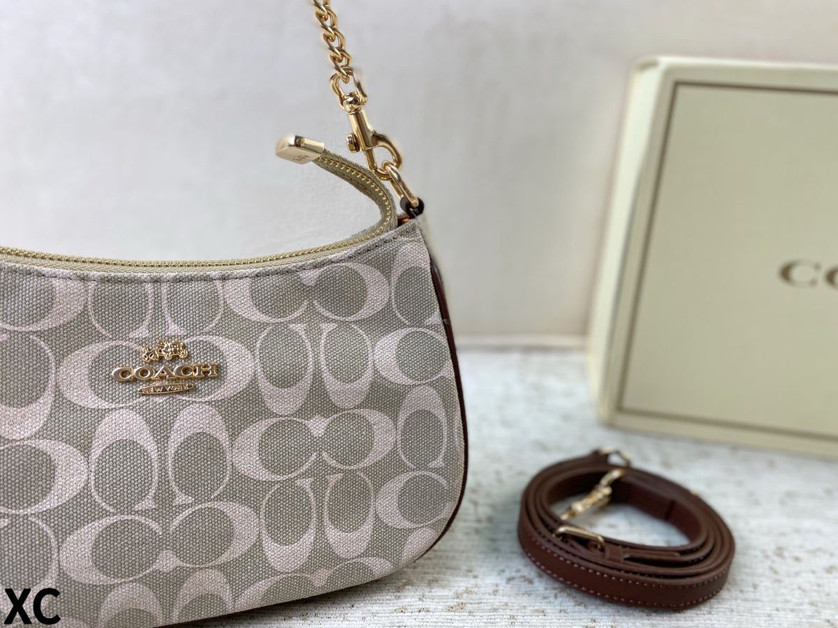 Signature Jacquard Convertible Shoulder Bag