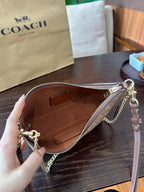 Luxury Signature Monogram Baguette Convertible Chain Shoulder Bag