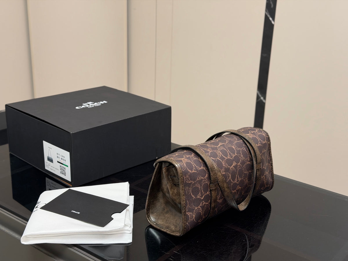 Monogram Canvas Barrel Shoulder Bag