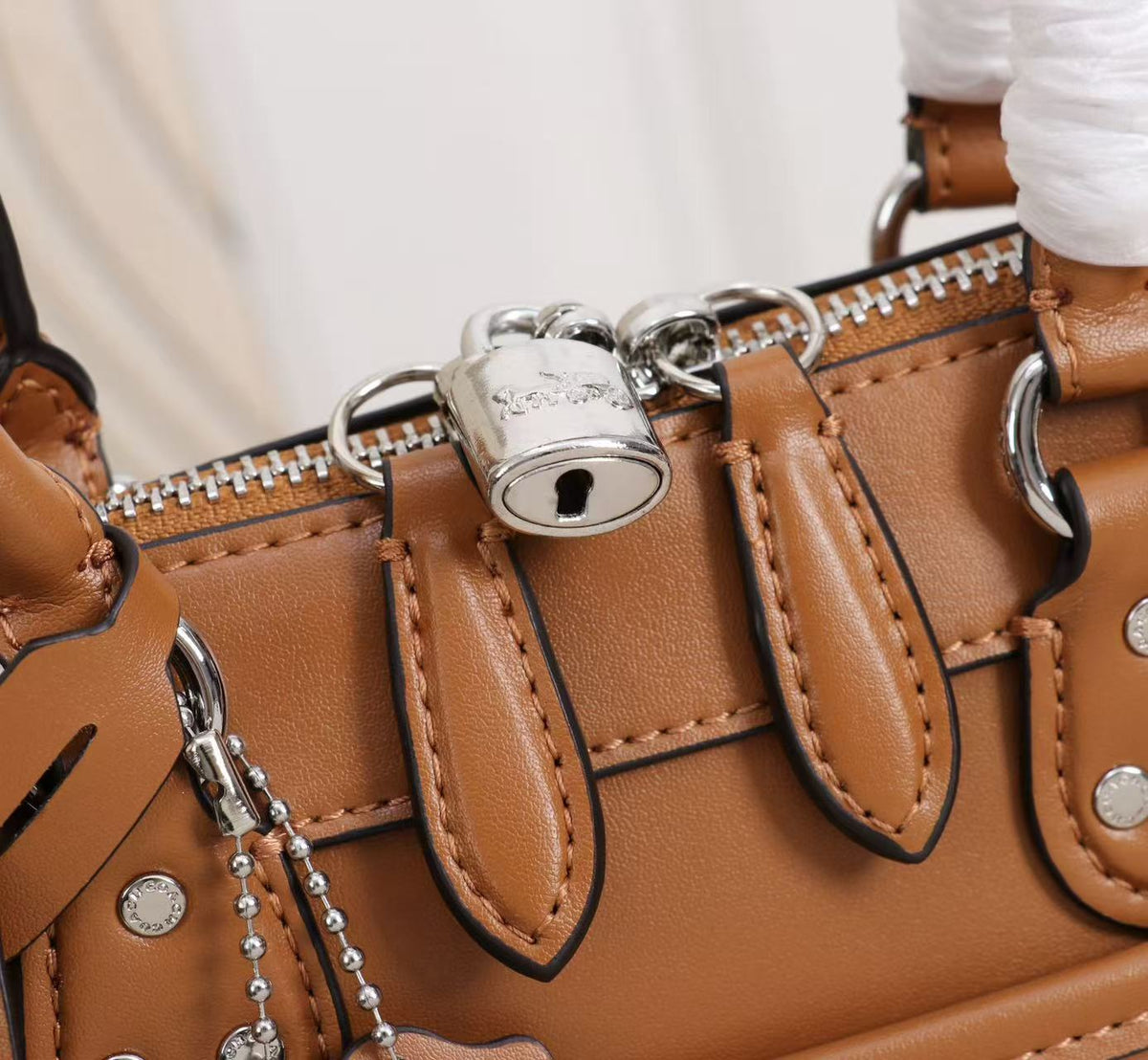 Structured Satchel Handbag with Top Handle and Crossbody Strap
