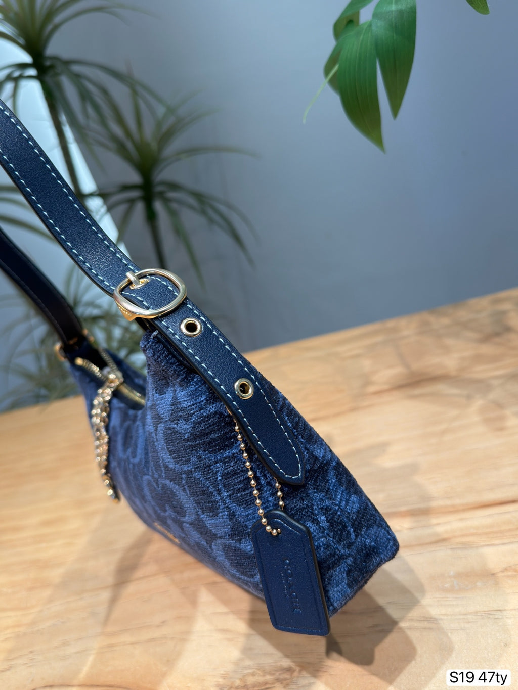 Jacquard Monogram Shoulder Bag - Slim Canvas Underarm Purse