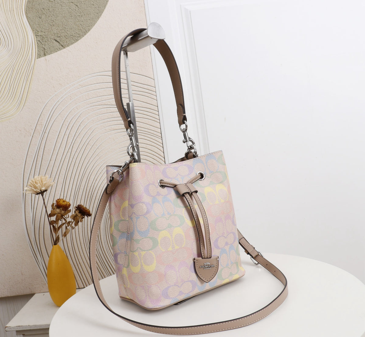 Signature Monogram Drawstring Bucket Bag | Crossbody & Shoulder Edition