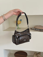 Multi-Pocket Zipper Shoulder & Crossbody Bag