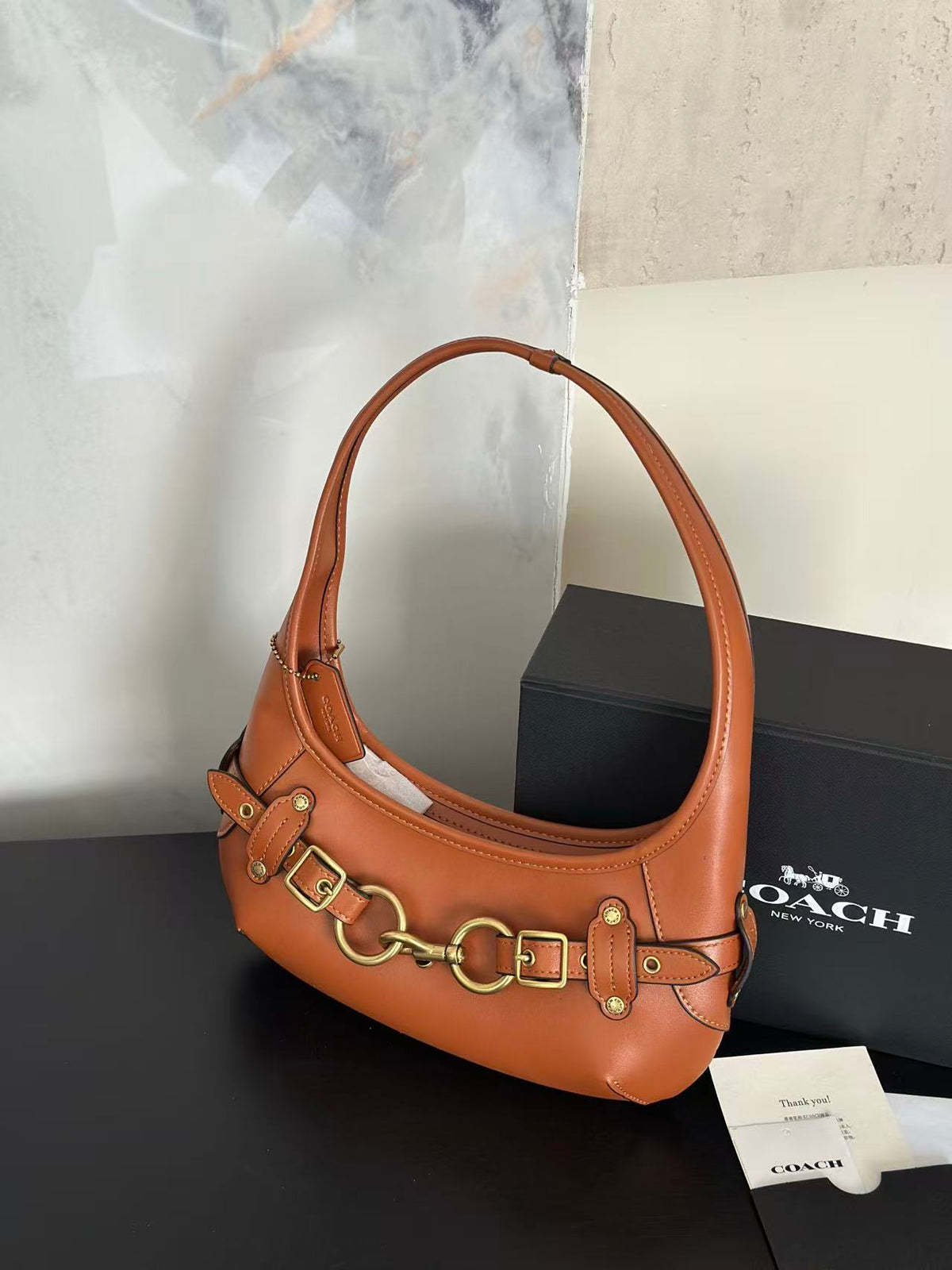 Women's Belted Ergo 26 Signature Canvas Hobo Bag
