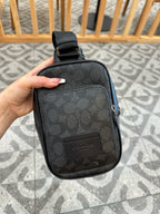 Signature Monogram Leather Sling Crossbody Bag
