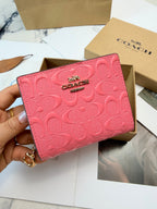 Monogram Cat Print Compact Wallet & Card Holder