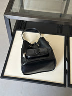 Soft Leather Drawstring Bucket Bag – Everyday Shoulder Bag