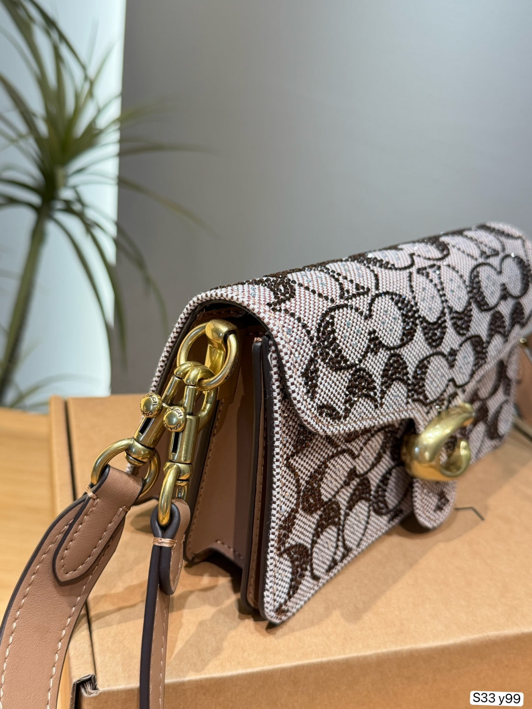 Rhinestone Monogram Flap Shoulder Bag – Embellished Crossbody Bag