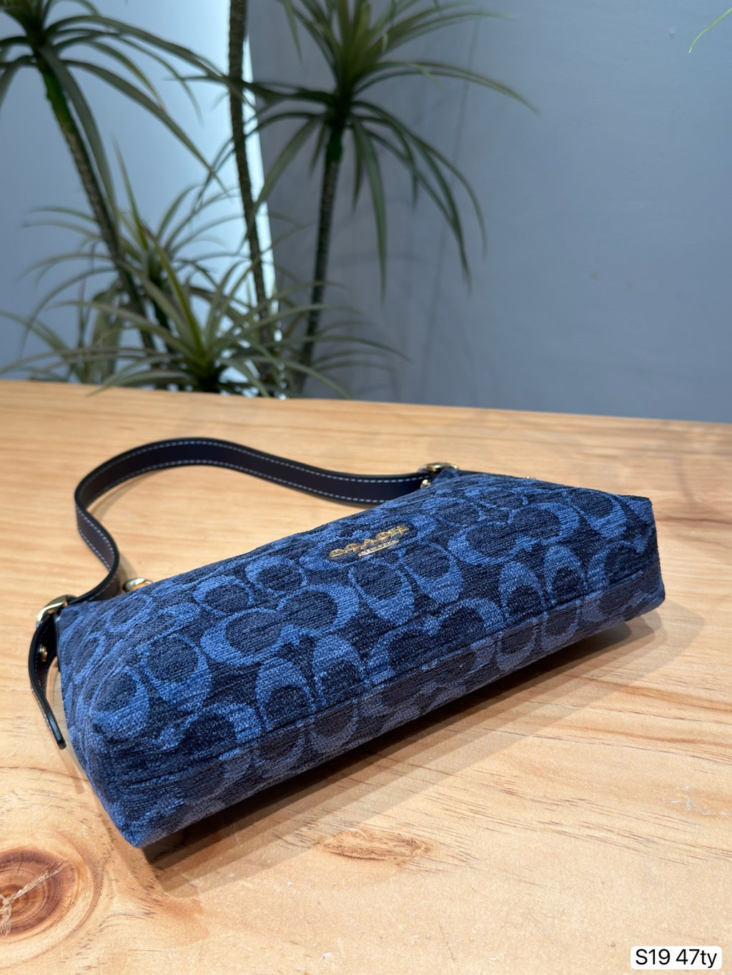Jacquard Monogram Shoulder Bag - Slim Canvas Underarm Purse