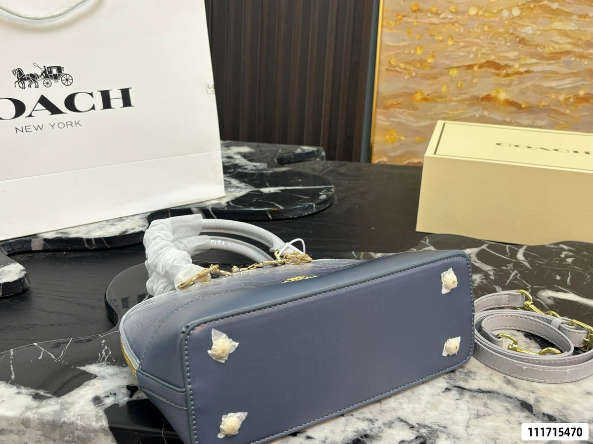 Classic Embossed Dome Satchel Bag