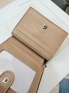 Monogram Cat Print Compact Wallet & Card Holder