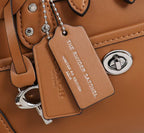 Structured Satchel Handbag with Top Handle and Crossbody Strap
