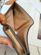 Monogram Cat Print Compact Wallet & Card Holder