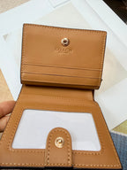 Monogram Cat Print Compact Wallet & Card Holder