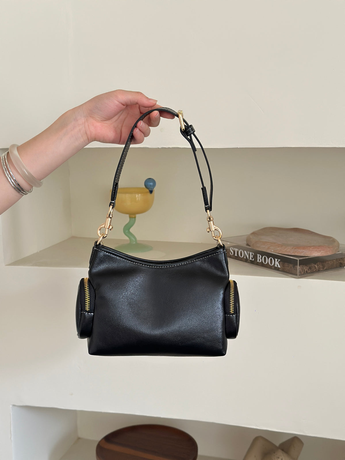 Multi-Pocket Zipper Shoulder & Crossbody Bag