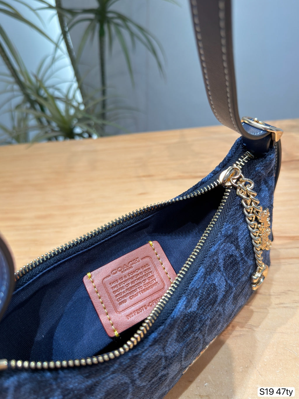 Jacquard Monogram Shoulder Bag - Slim Canvas Underarm Purse
