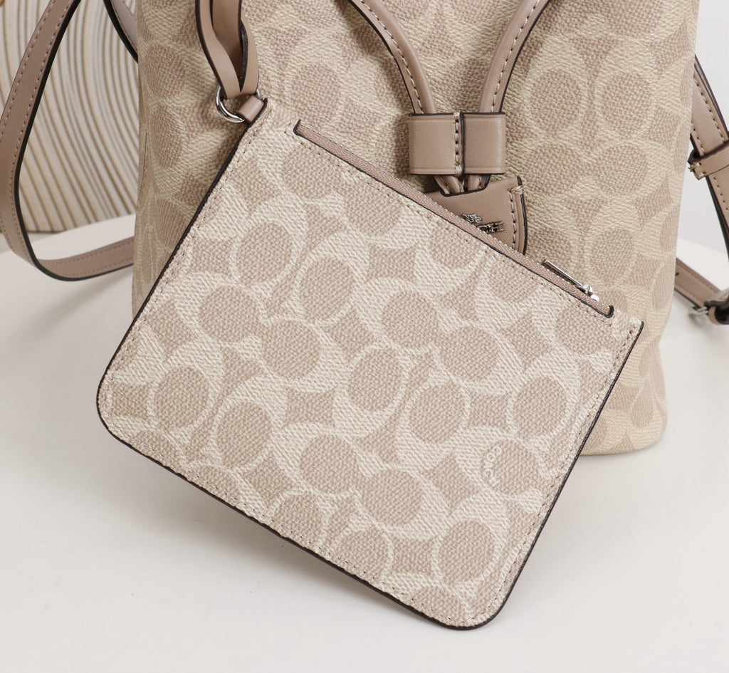 Signature Monogram Drawstring Bucket Bag | Crossbody & Shoulder Edition
