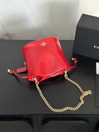 Women's Faye Leather Mini Drawstring Bucket Crossbody Bag