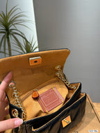 Quilted Monogram Flap Crossbody Bag – Luxury Convertible Chain Shoulder Bag