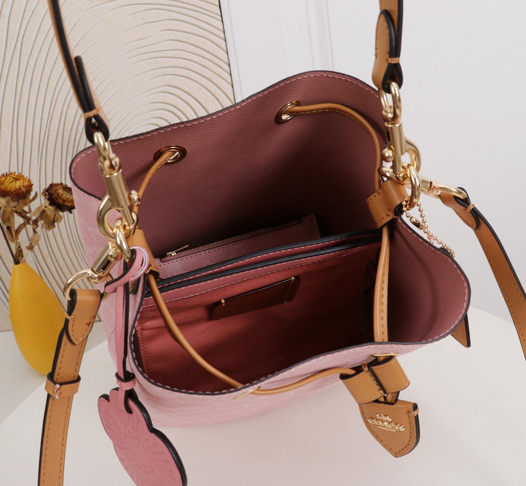 Signature Monogram Drawstring Bucket Bag | Crossbody & Shoulder Edition