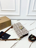 Crystal Embellished Monogram Flap Shoulder Bag