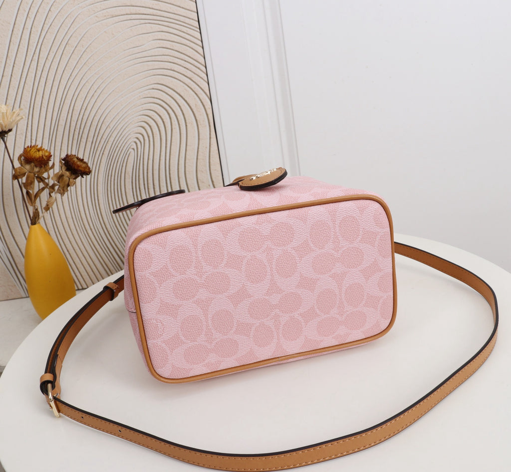 Signature Monogram Drawstring Bucket Bag | Crossbody & Shoulder Edition
