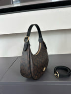 Luxury Signature Monogram Crescent Hobo Shoulder Bag✨