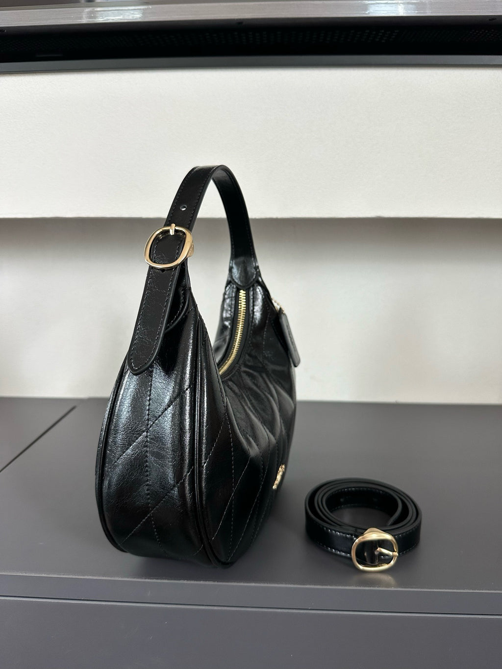 Luxury Signature Monogram Crescent Hobo Shoulder Bag✨
