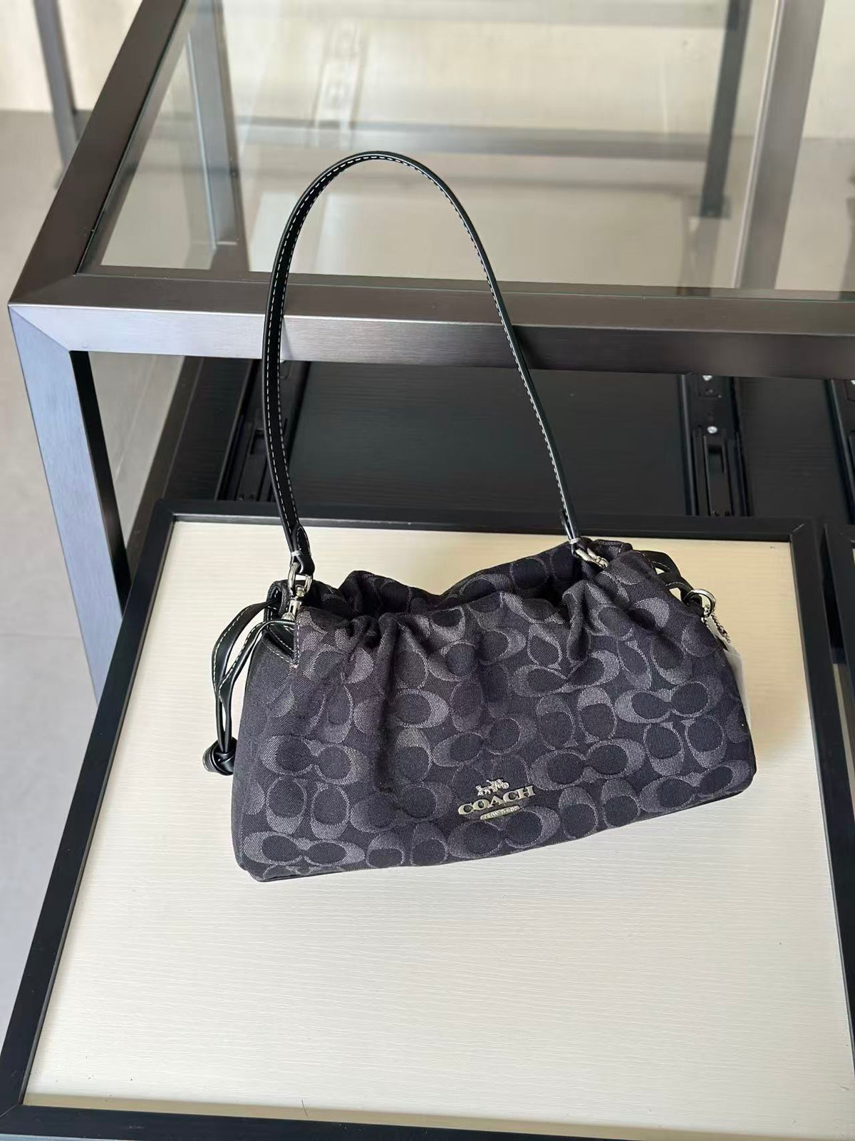 Women's Faye 26 Monogram Signature Canvas Shoulder Bag