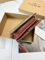 Monogram Cat Print Compact Wallet & Card Holder