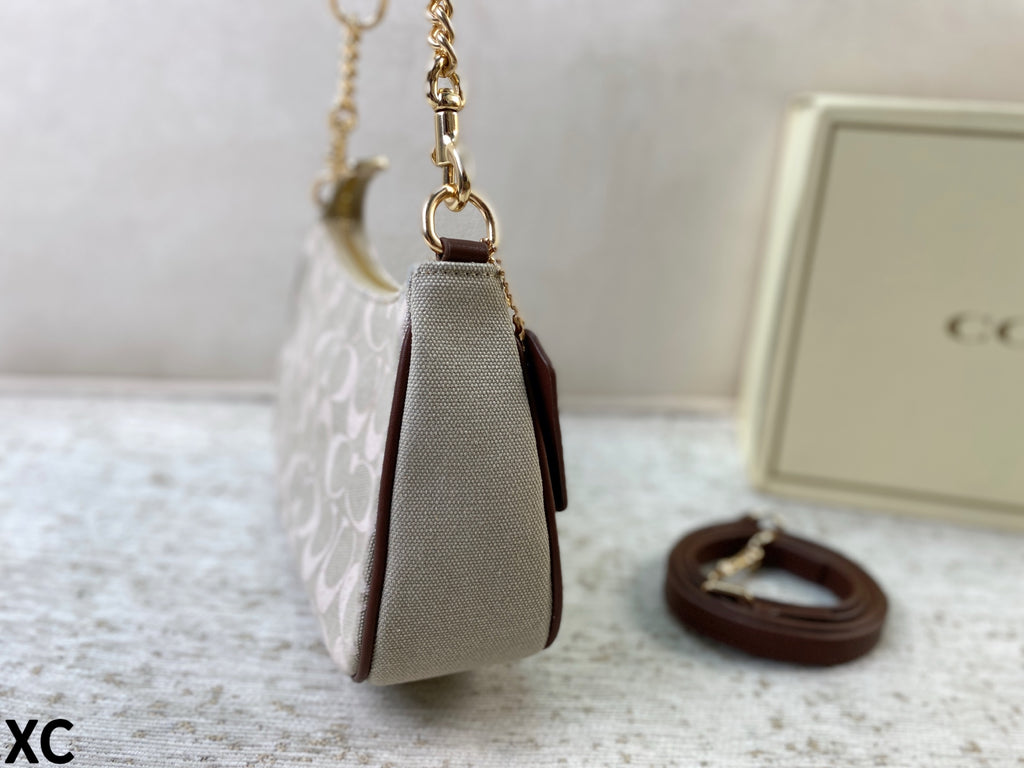 Signature Jacquard Convertible Shoulder Bag