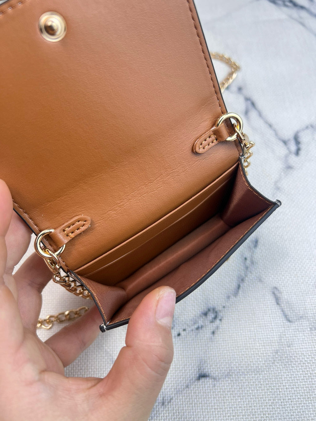 Floral Cherry Print Chain Wallet