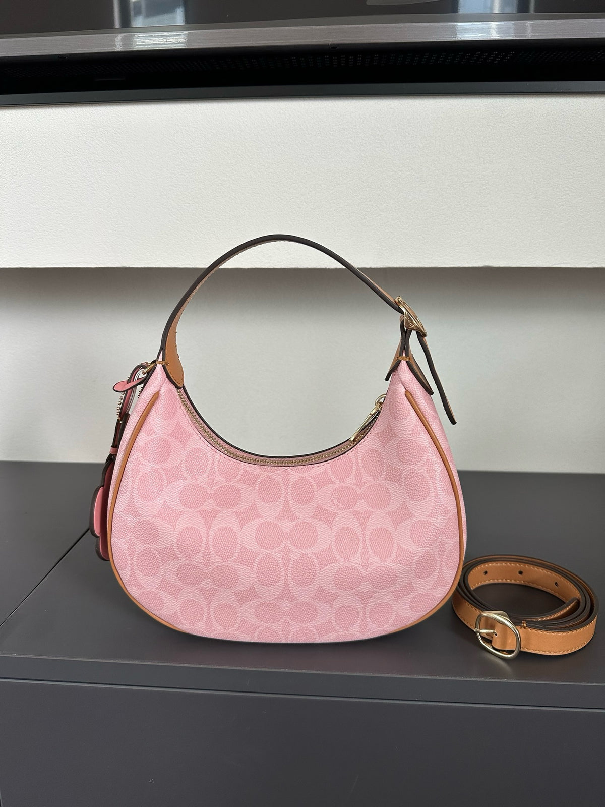 Luxury Signature Monogram Crescent Hobo Shoulder Bag✨