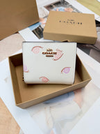 Monogram Cat Print Compact Wallet & Card Holder