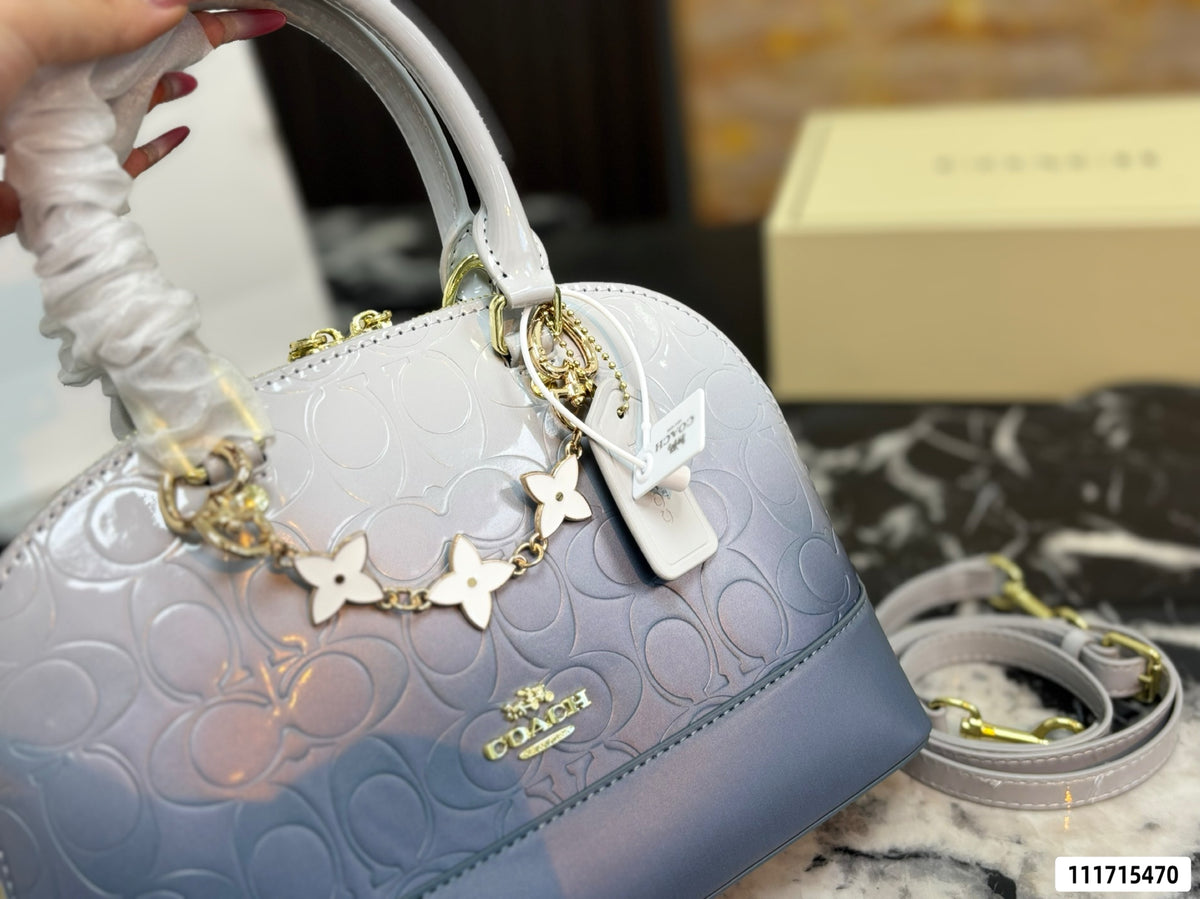 Classic Embossed Dome Satchel Bag