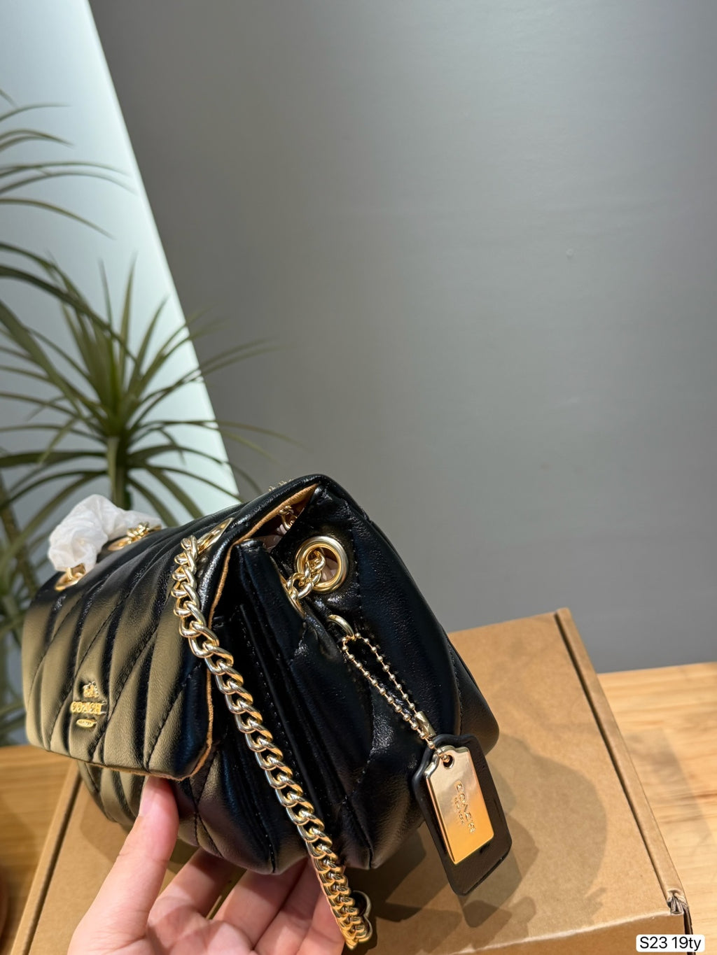 Quilted Monogram Flap Crossbody Bag – Luxury Convertible Chain Shoulder Bag