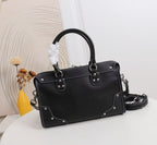 Structured Satchel Handbag with Top Handle and Crossbody Strap