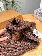 Woven Straw Slouchy Hobo Shoulder Bag