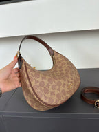 Luxury Signature Monogram Crescent Hobo Shoulder Bag✨