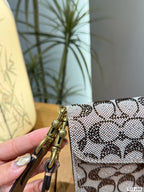 Rhinestone Monogram Flap Shoulder Bag – Embellished Crossbody Bag
